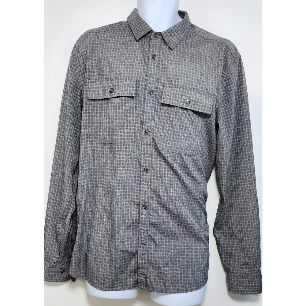 prAna Button Up Hiking Outdoor Workwear Utility Shirt Size L